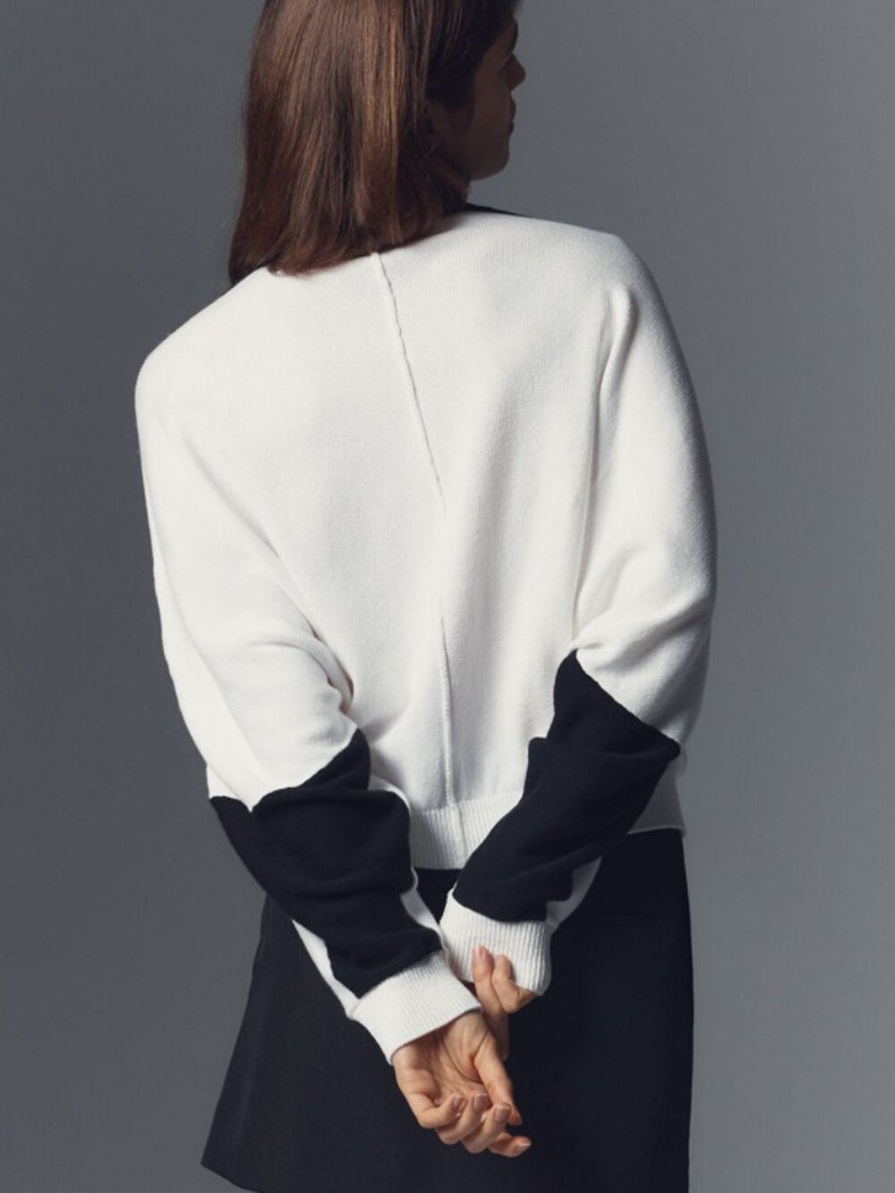 Anthropologie Maeve Dolman Sleeve Crew-Neck Color-Blocked Sweater Size XS - Picture 3 of 11